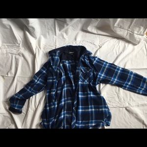 Blue Plaid Flannel Shirt